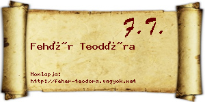 Fehér Teodóra névjegykártya