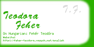 teodora feher business card