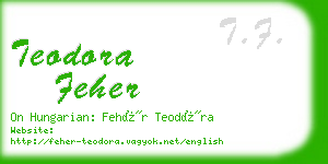 teodora feher business card